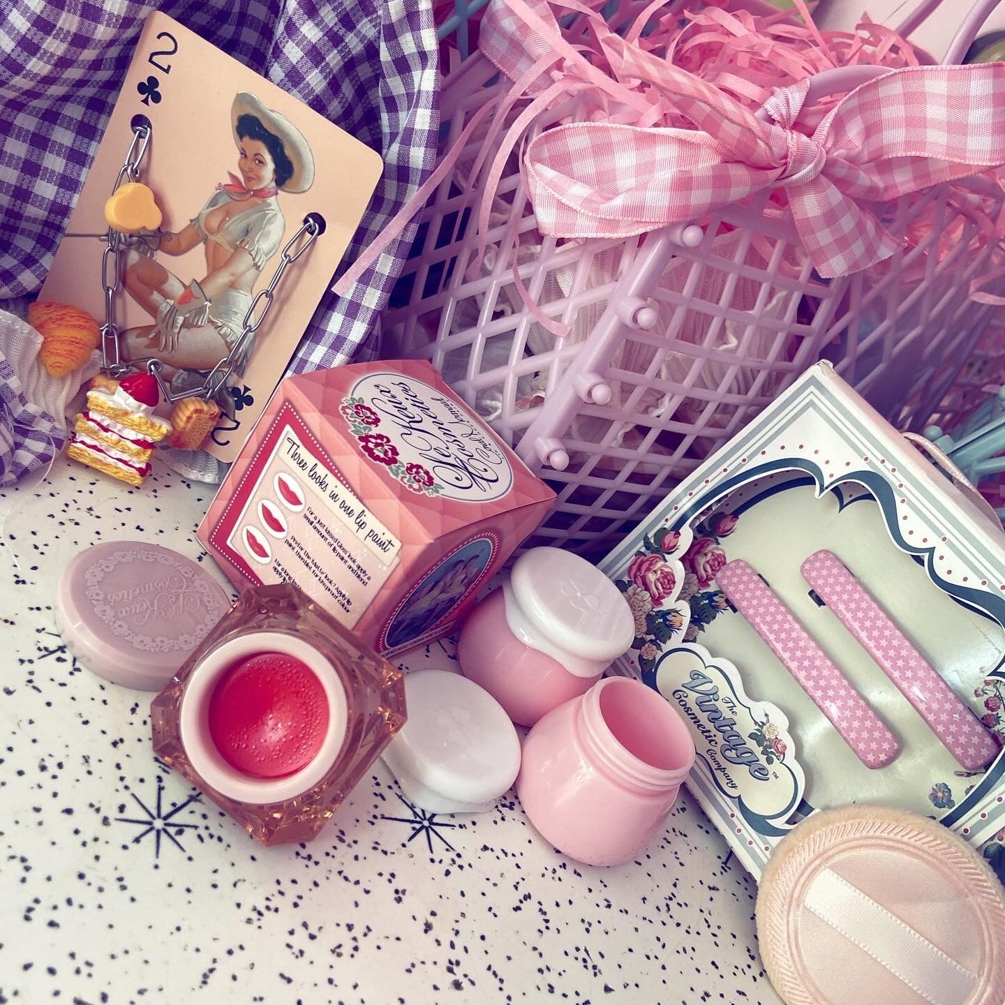 Pink Barette Hair Clips