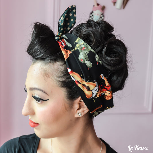 Wide Fabric Headscarf - Cowgirl