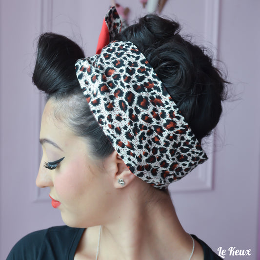 Wide Fabric Headscarf - Leopard