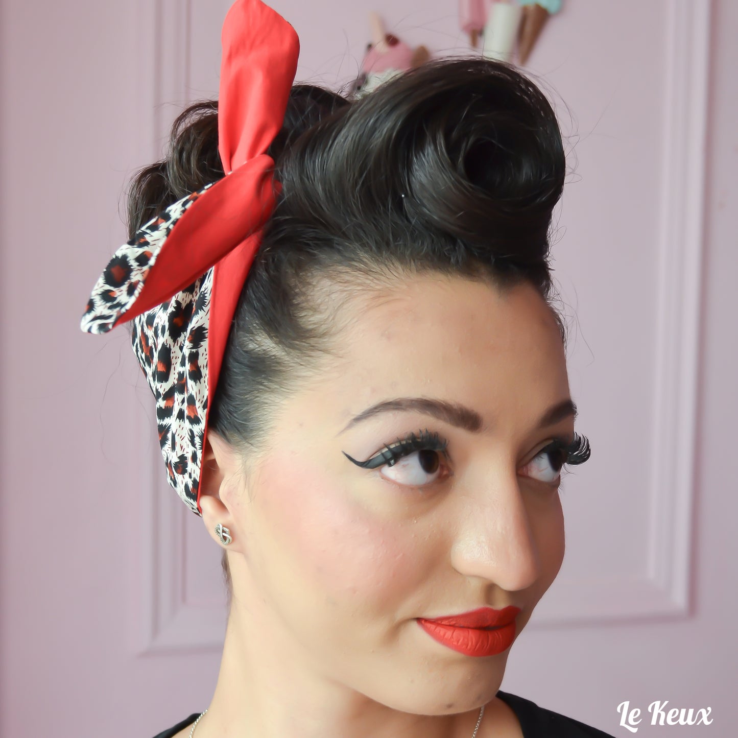 Wide Fabric Headscarf - Leopard