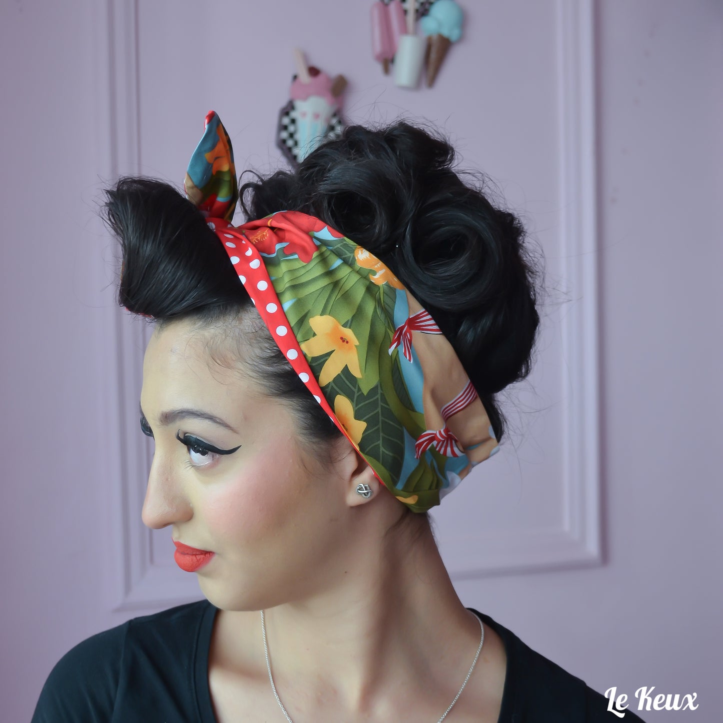 Wide Fabric Headscarf - Beach Pin Up