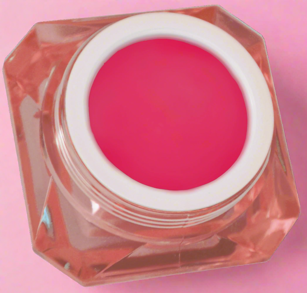 Cream blush and lipstick hot pink