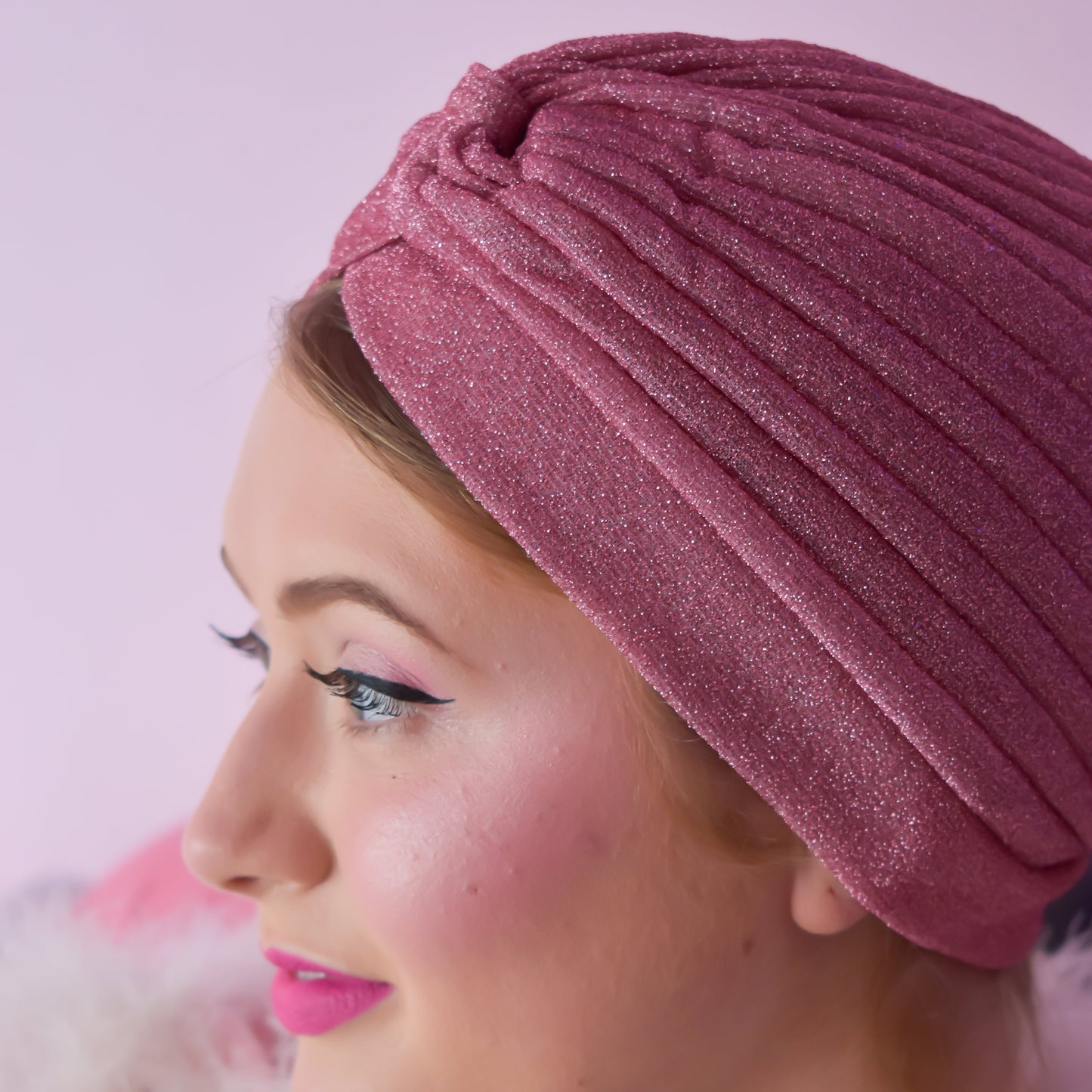 Glitter Pink Turban