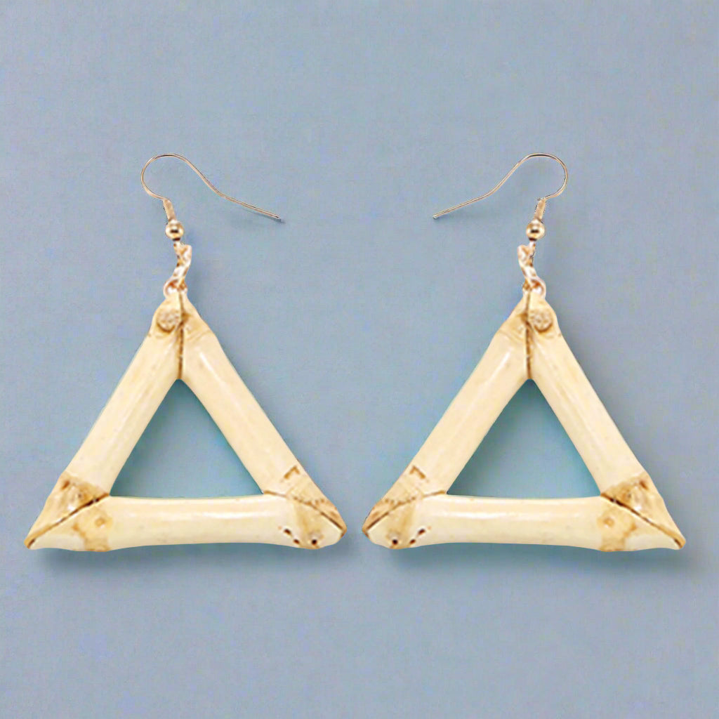 Bamboo Triangle Earrings
