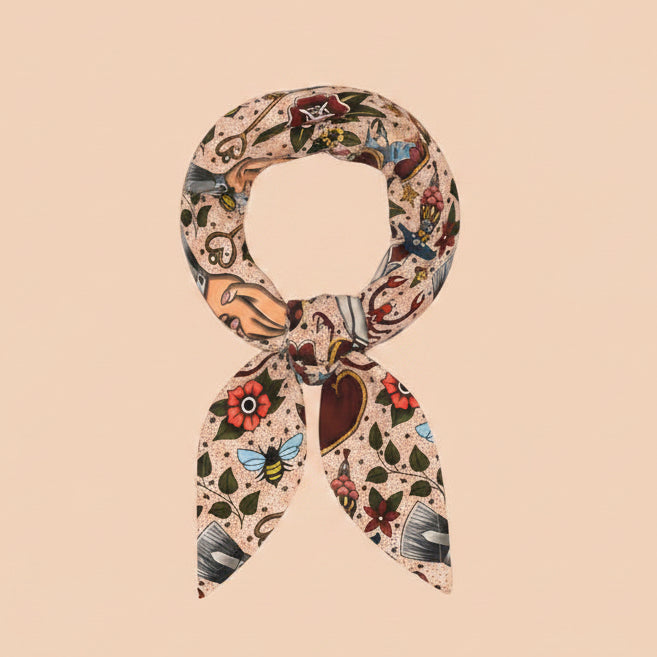 Tattoo square headscarf