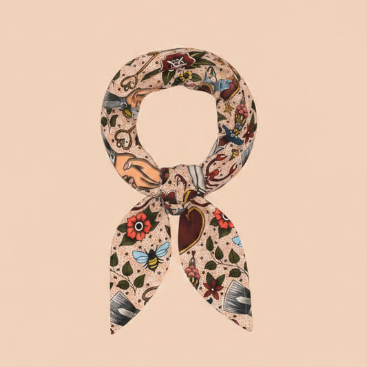 Tattoo square headscarf