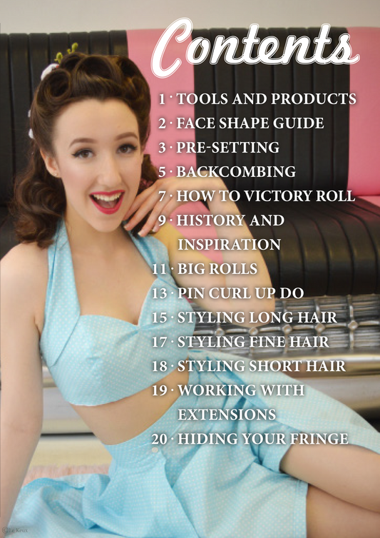 Victory Rolls 101 - Vintage and Pin Up Hair Tutorial eBook