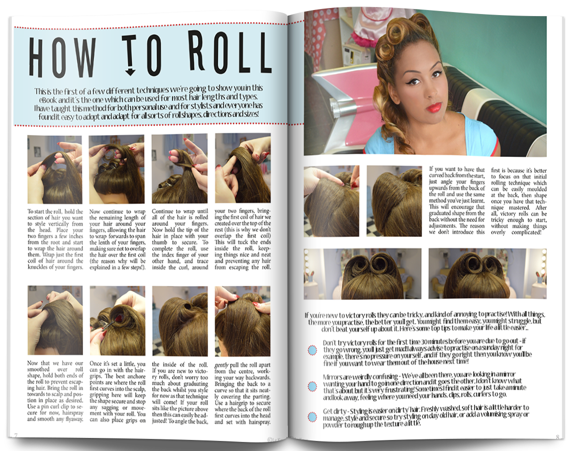 Victory Rolls 101 - Vintage and Pin Up Hair Tutorial eBook