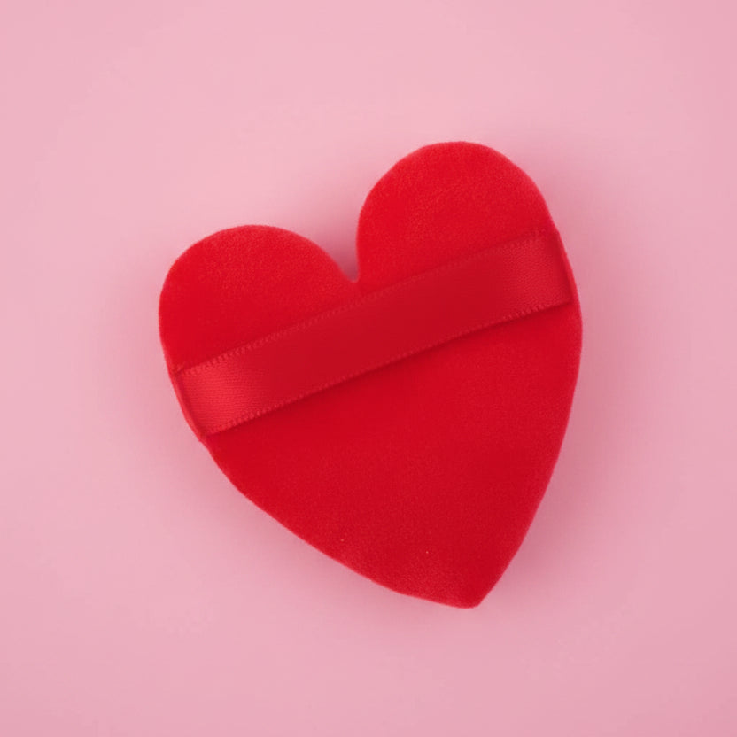 Heart powder puff