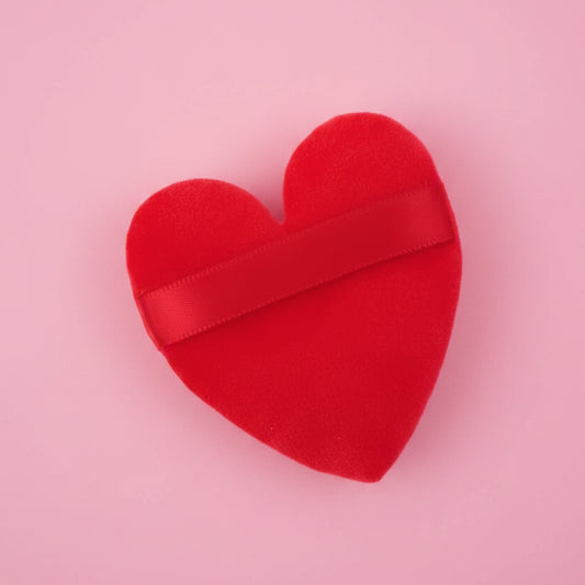 Heart powder puff