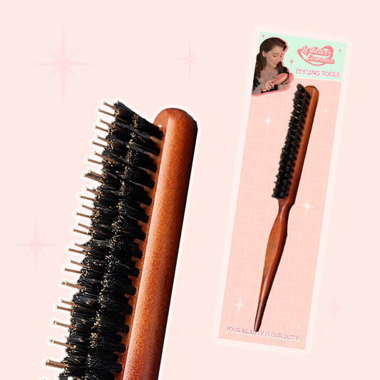 Wooden Boar Bristle Teasing and Finishing Brush