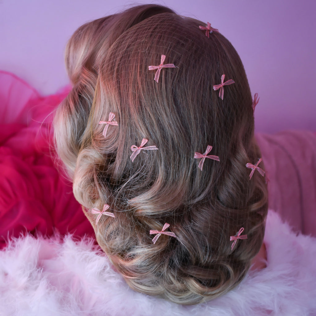 Shimmer Ribbon Bow Hair Net