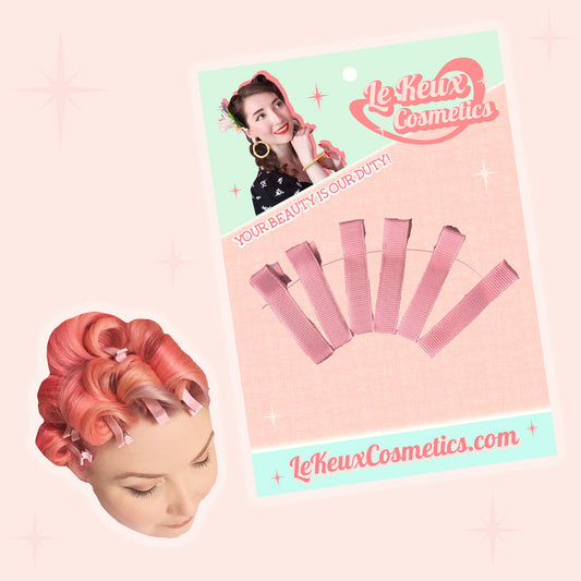 Ribbon pin curl clips (various colours)