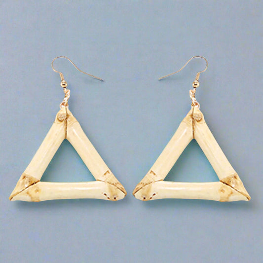 Bamboo Triangle Earrings